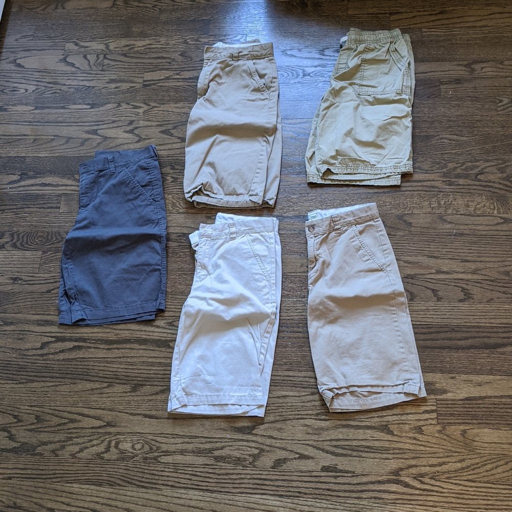 Set of 5 Different Colored Khaki Shorts